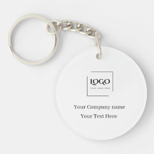 Elegant custom your logo template key ring