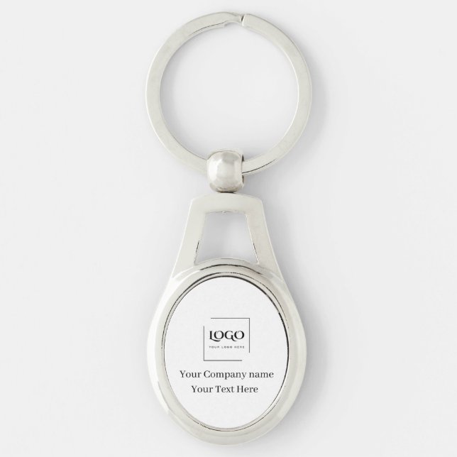Elegant custom your logo template key ring (Front)