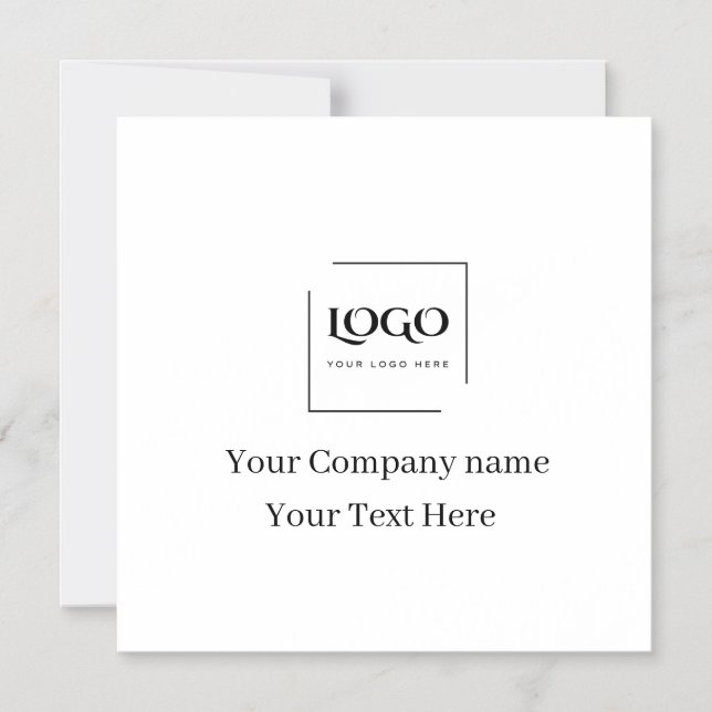 Elegant custom your logo template magnetic invitation (Front)
