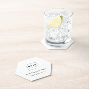 Elegant custom your logo template paper coaster