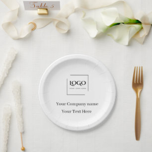 Elegant custom your logo template paper plate