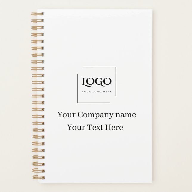 Elegant custom your logo template planner (Front)