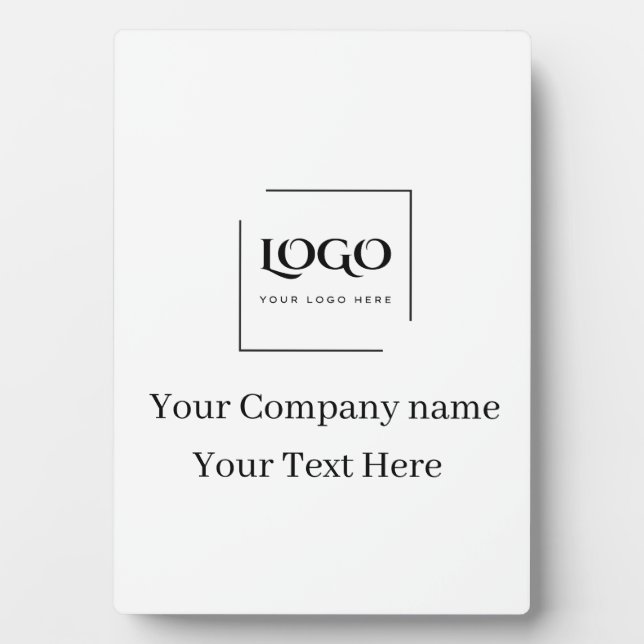 Elegant custom your logo template plaque (Front)