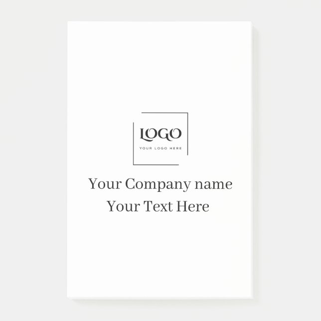 Elegant custom your logo template post-it notes (Front)