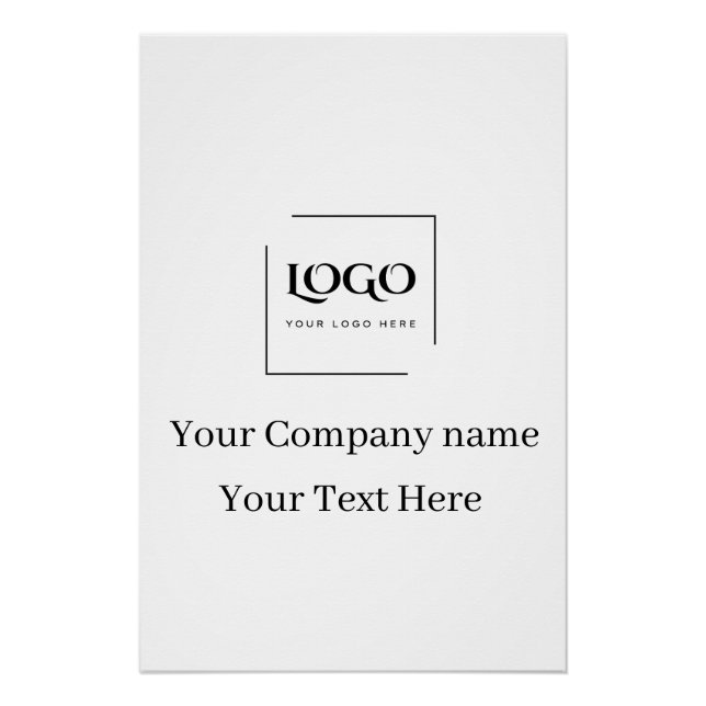 Elegant custom your logo template poster (Front)