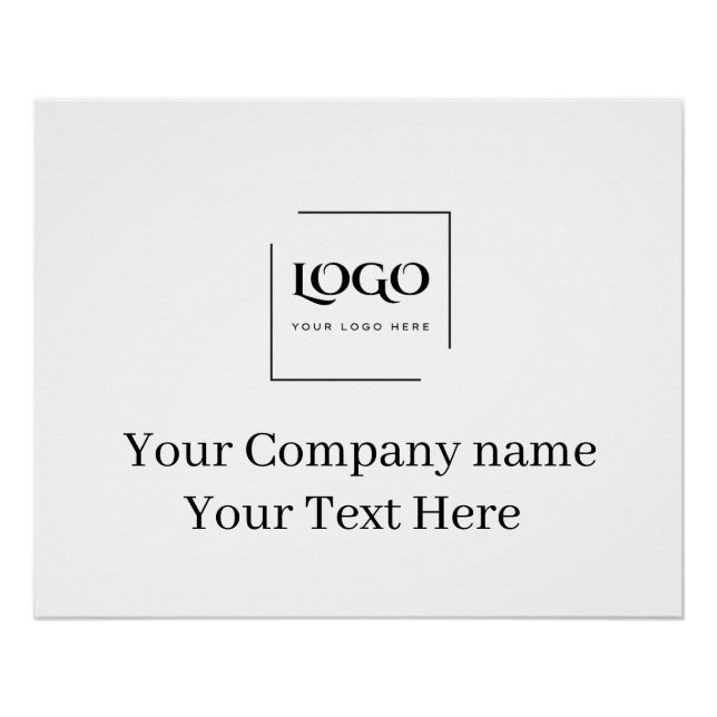 Elegant custom your logo template poster (Front)