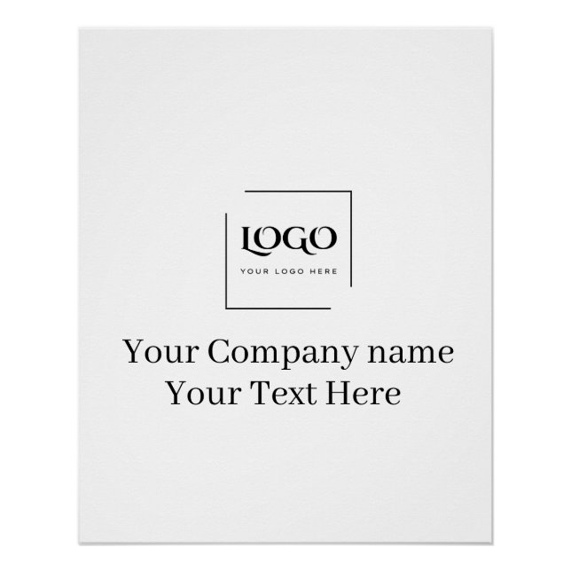 Elegant custom your logo template poster (Front)