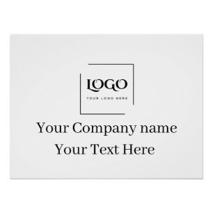 Elegant custom your logo template poster