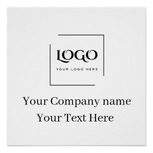 Elegant custom your logo template poster