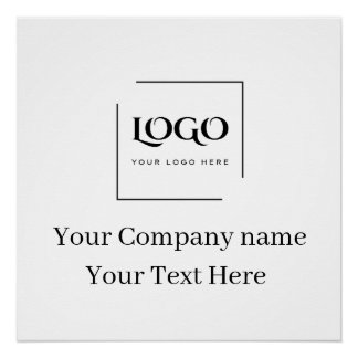 Elegant custom your logo template poster
