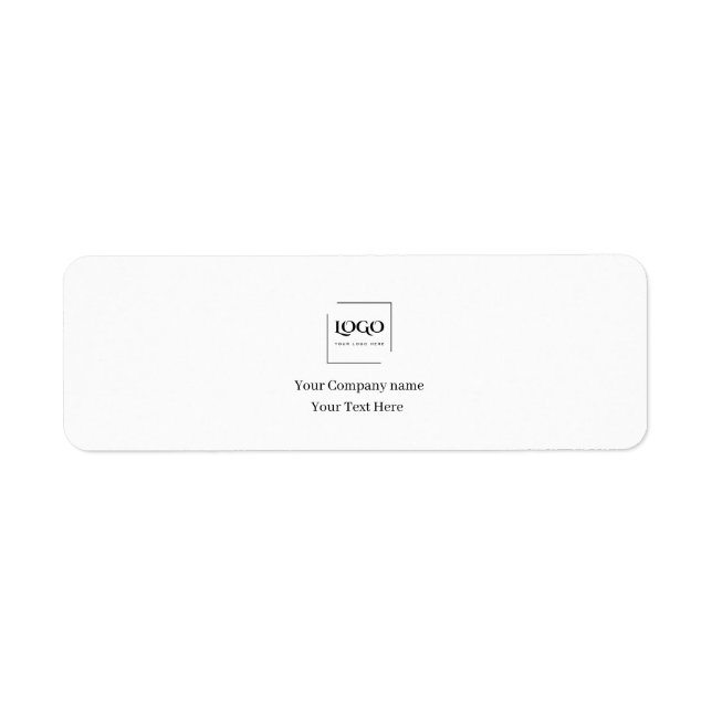 Elegant custom your logo template return address label (Front)
