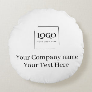 Elegant custom your logo template round cushion