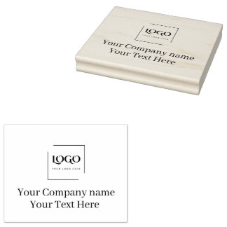 Elegant custom your logo template rubber stamp