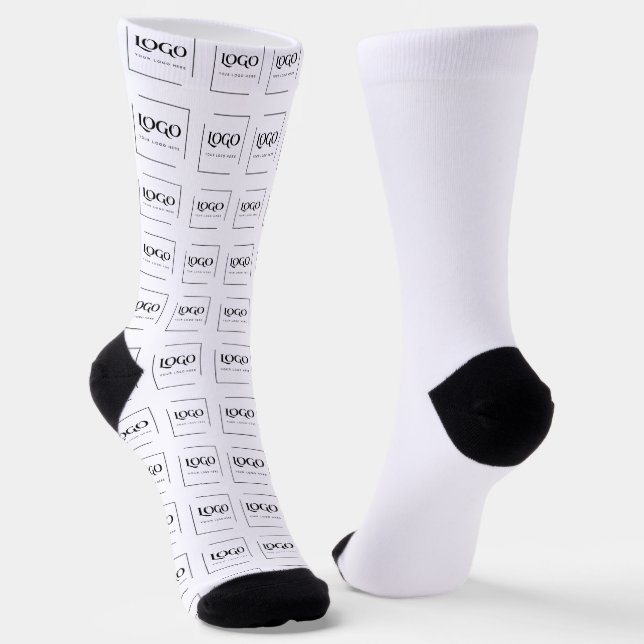 Elegant custom your logo template socks (Angled)