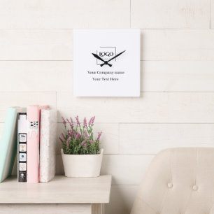 Elegant custom your logo template square wall clock