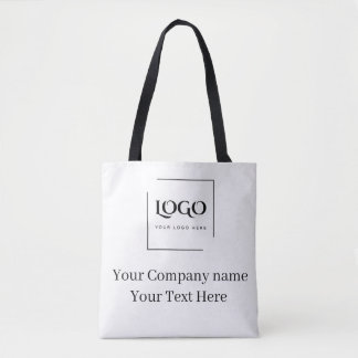 Elegant custom your logo template tote bag
