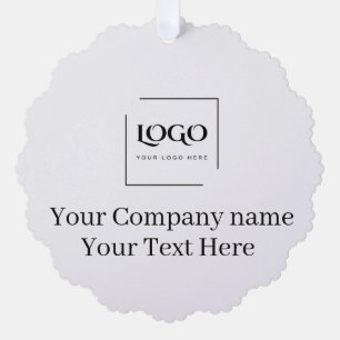 Elegant custom your logo template tree decoration card