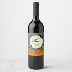 Elegant Customer Halloween Wine Label