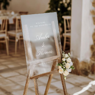 Elegant Customisable Acrylic Wedding Welcome Sign