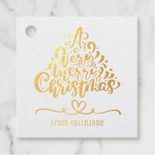 Elegant Customisable Christmas Seasons Greetings Favour Tags