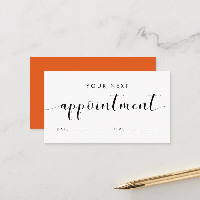 Elegant customisable health professional appointment card (Front/Back In Situ)
