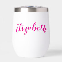 Elegant Customisable Name Stemless Wine Glass