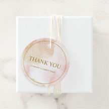 Elegant customisable pastel "Thank you" Note