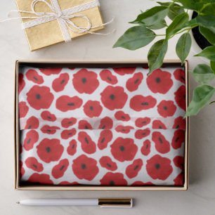 Elegant Customisable Poppy Flower Tissue Paper