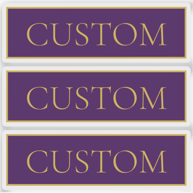 Elegant Customisable Text | Gold & Deep Purple (Front)
