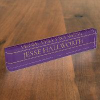 Elegant Customisable Text | Gold & Deep Purple