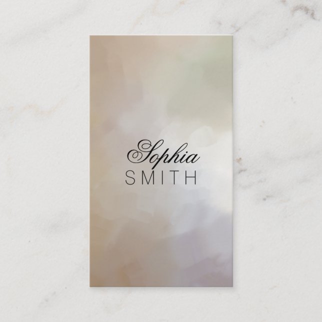 Elegant, Customisable with Background Abstract Art Business Card (Front)