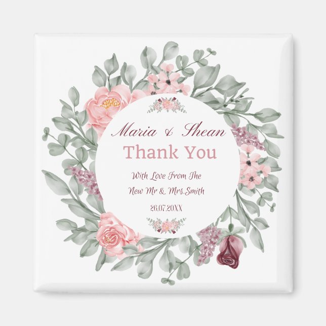 Elegant Customise Thank You Magnet (Front)