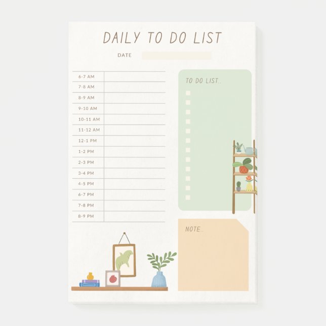 Elegant customised daily to do list Post-It Notes (Front)