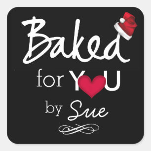 Elegant Customised Holiday Baking Stickers