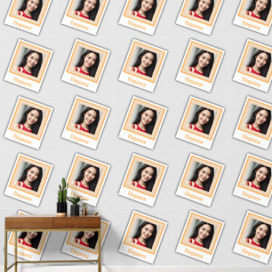 Elegant Customised Photo Apricot Peach Wallpaper