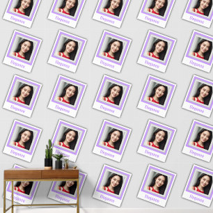 Elegant Customised Photo Pastel Light Purple Colou Wallpaper