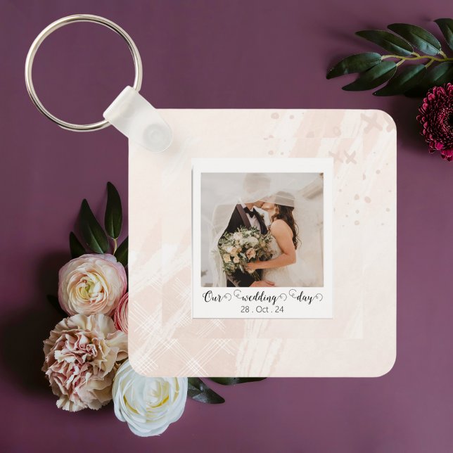 Elegant Customised Wedding Photo  Key Ring (Creator Uploaded)