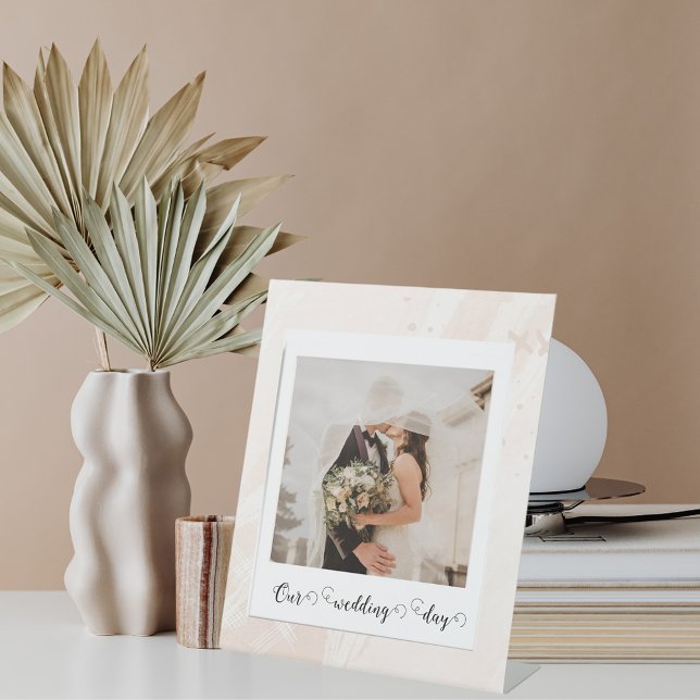 Elegant Customised Wedding Photo  Pedestal Sign (Creator Uploaded)