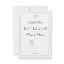 Elegant Customizable Christening Invitation