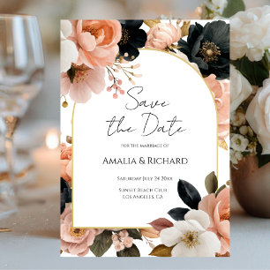 Elegant Customizable Floral Save the Date Card