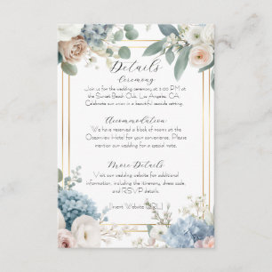 Elegant Customizable Floral Wedding Enclosure Card