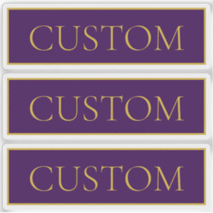 Elegant Customizable Text   Gold & Deep Purple
