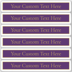 Elegant Customizable Text   Gold & Deep Purple