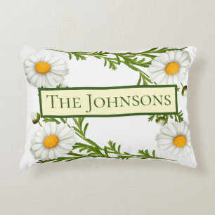 Elegant Cut Daisies Decorative Cushion