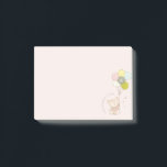 Elegant Cute Blush Bear Balloon Girly Monogram Post-it Notes<br><div class="desc">For any further customisation or any other matching items,  please feel free to contact me at yellowfebstudio@gmail.com</div>