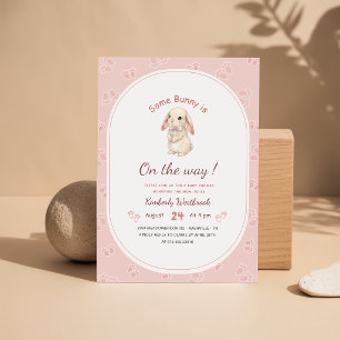 Elegant Cute Bunny Rabbit Baby Shower Invitation
