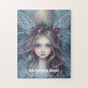 Elegant Cute Christmas Angel Jigsaw Puzzle