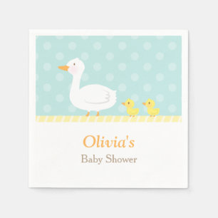 Elegant Cute Duck Twins Baby Shower Party Supplies Napkin