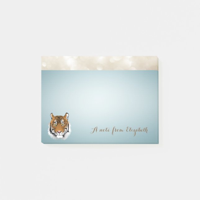 Elegant Cute Lovely  Stylish ,Tiger,Pesrsonalized Post-it Notes (Front)