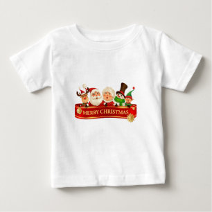 Elegant Cute Merry Christmas, Happy New Year   Baby T-Shirt